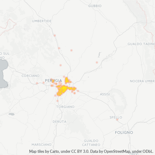 Mappa di calore per cap 06135