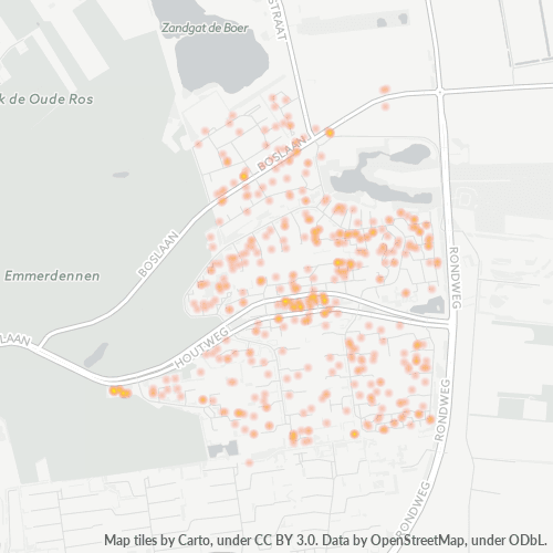 Heatmap voor postcode 7823