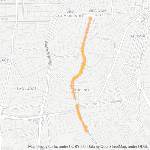 04132-000 Mapa de calor de densidad empresarial