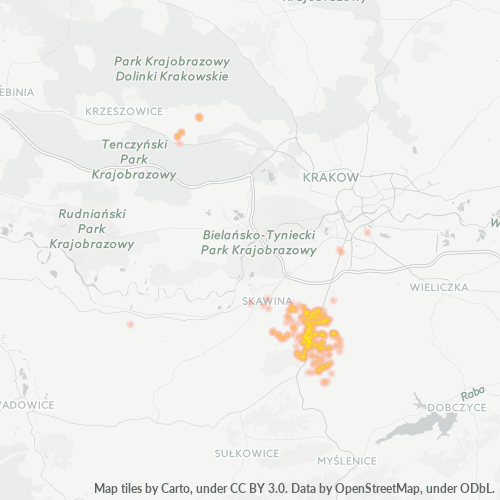 32-031 Mapa intensywności działalności gospodarczej