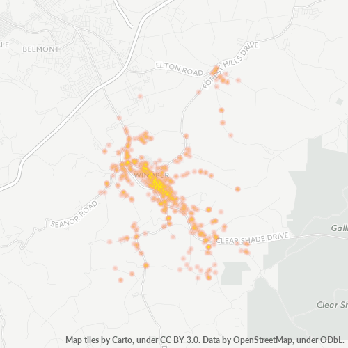 15963 Business Density Heatmap