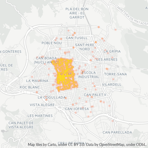 08221 Mapa de calor de densidad empresarial