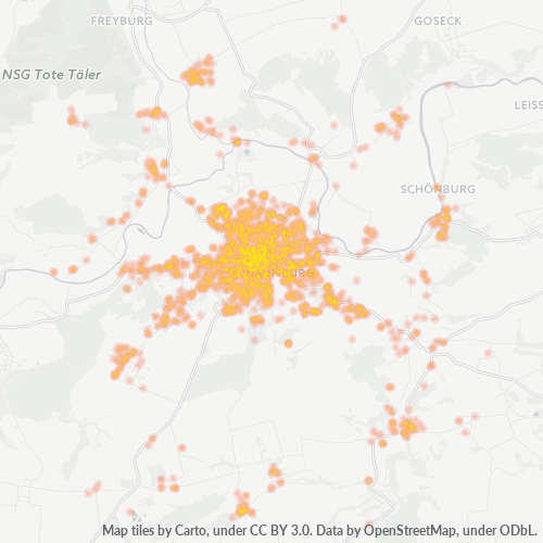 Heatmap für plz 06618