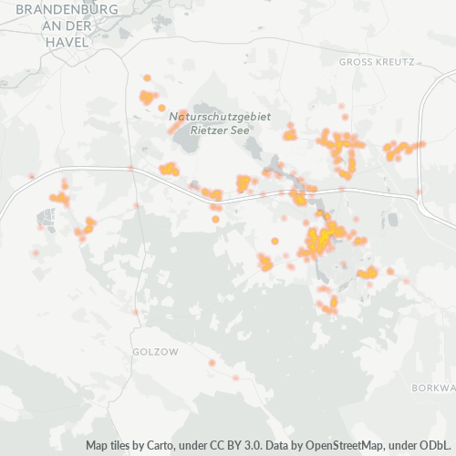 Heatmap für plz 14797