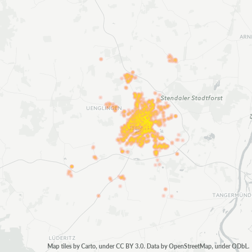 Heatmap für plz 39576