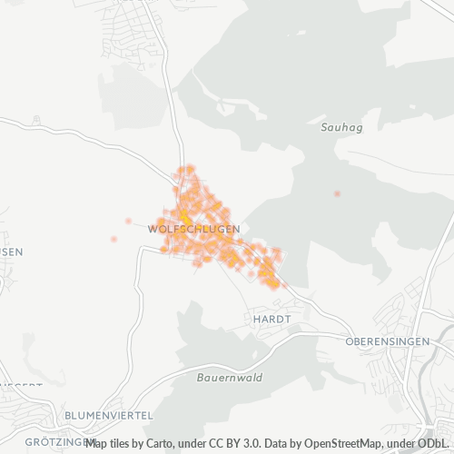 Heatmap für plz 72649