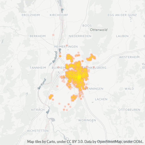 Heatmap für plz 87700