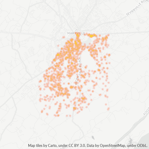 37803 Business Density Heatmap