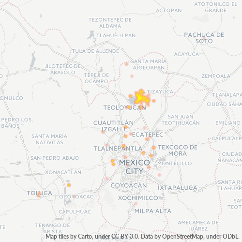 55600 Mapa de calor de densidad empresarial
