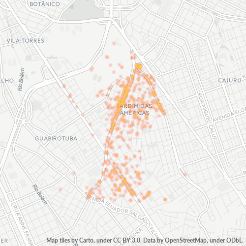 81530-000 Mapa de calor de densidad empresarial