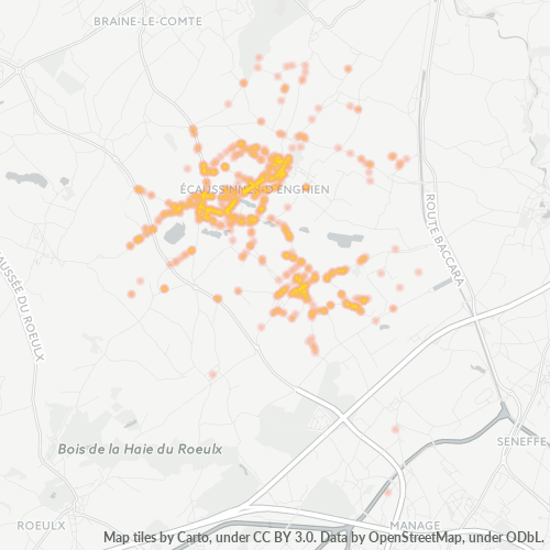 Heatmap voor postcode 7190
