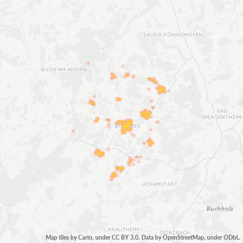 Heatmap für plz 97944