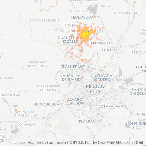 54800 Mapa de calor de densidad empresarial