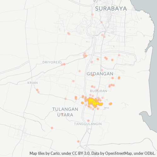 61213 Peta Panas Densitas Bisnis