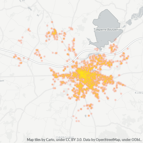 Heatmap für plz 02625