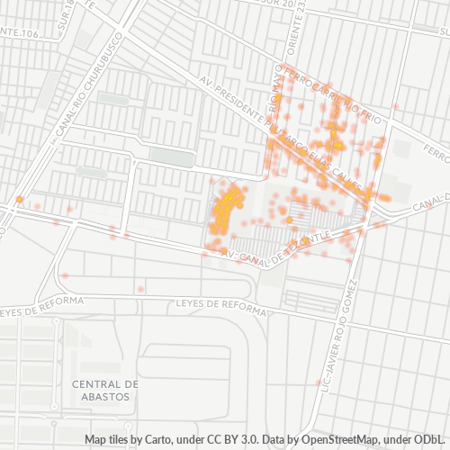 09020 Mapa de calor de densidad empresarial