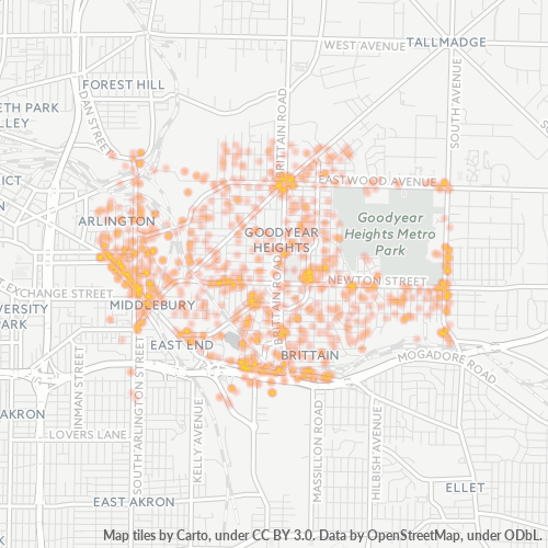 44305 Business Density Heatmap