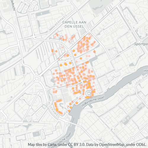 Heatmap voor postcode 2902