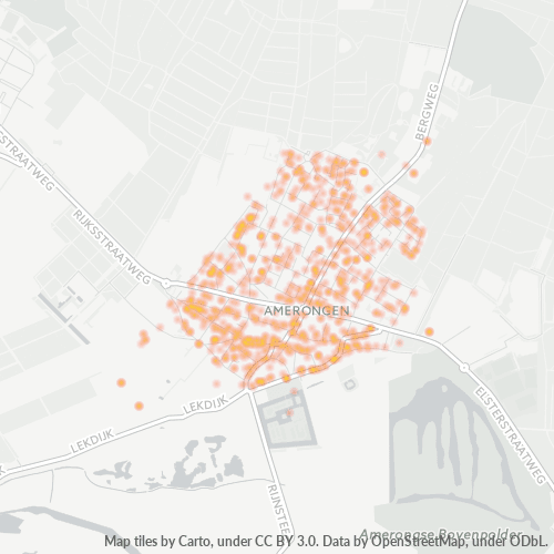 Heatmap voor postcode 3958