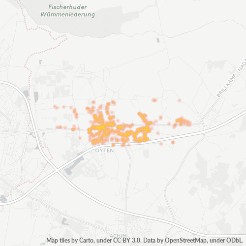 Heatmap für plz 28876