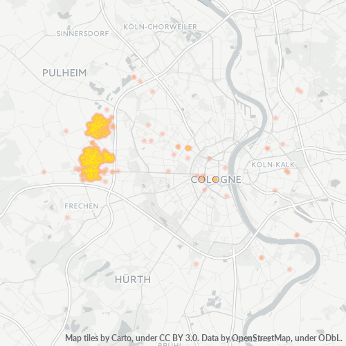 Heatmap für plz 50859