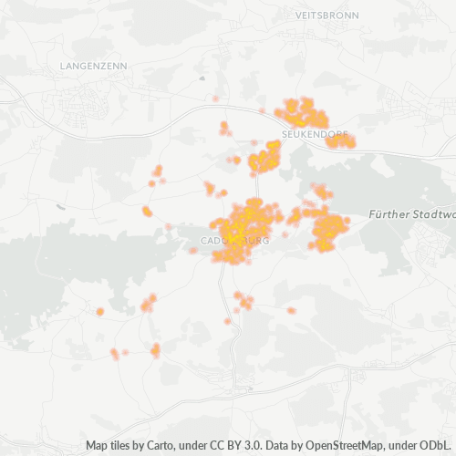 Heatmap für plz 90556