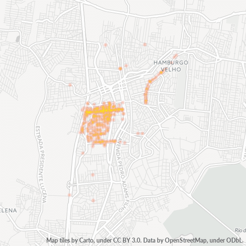 93336-000 Mapa de calor de densidad empresarial