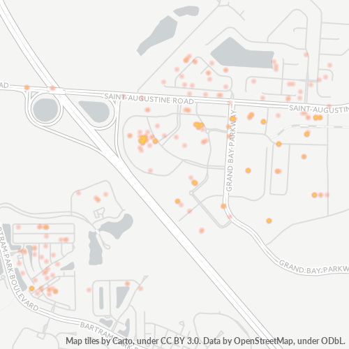 32258 Business Density Heatmap