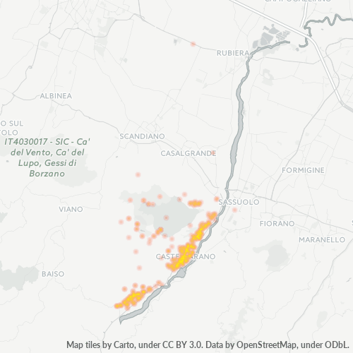 Mappa di calore per cap 42014