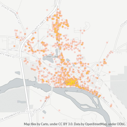 53901 Business Density Heatmap