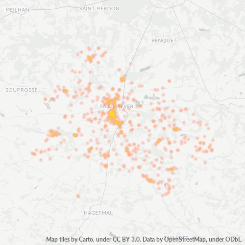 40500 Thermocarte de densité d'activité