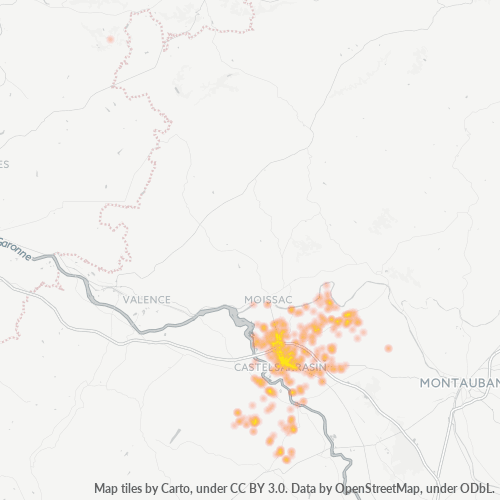 82100 Mapa de densitat de negocis 82100 Mapa de densitat de negocis