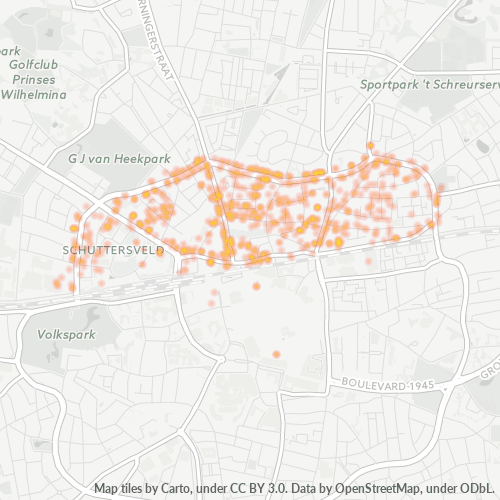 Heatmap voor postcode 7514