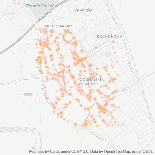 821 06 Teplotná mapa obchodnej hustoty
