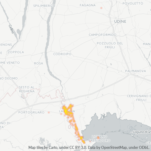 Mappa di calore per cap 33053