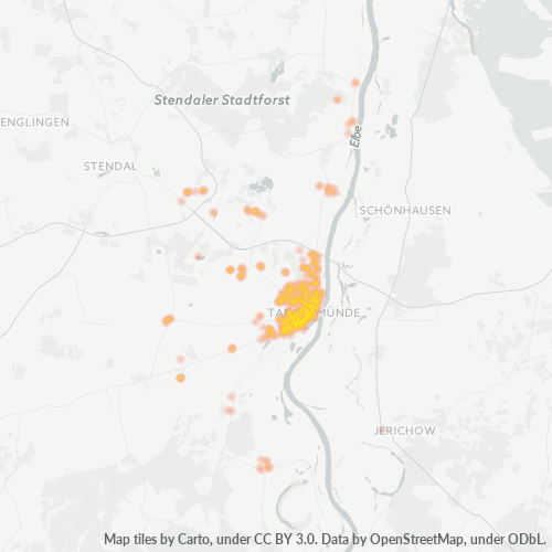 Heatmap für plz 39590