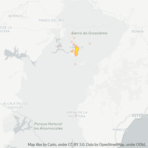 Mapa de calor para código postal 11600