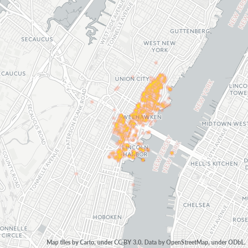 07086 Business Density Heatmap