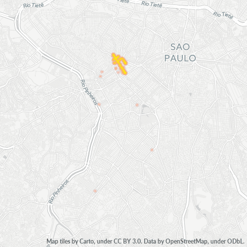 05410-000 Mapa de calor de densidad empresarial