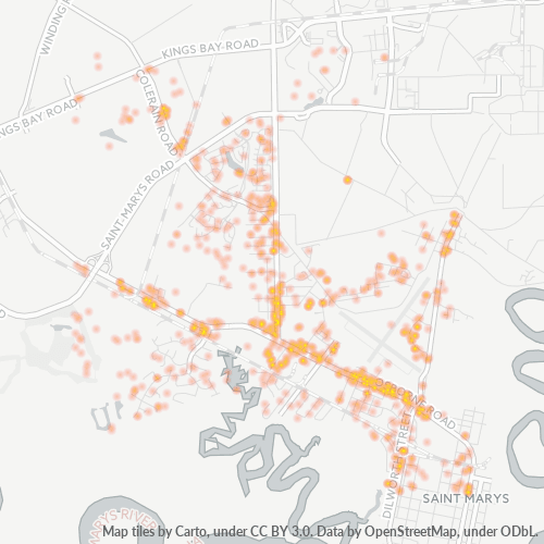 31558 Business Density Heatmap