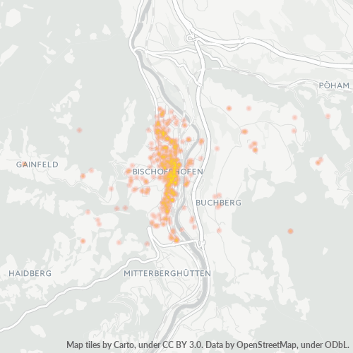 Heatmap für postleitzahl 5500