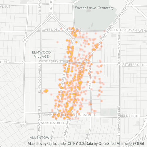 14209 Business Density Heatmap