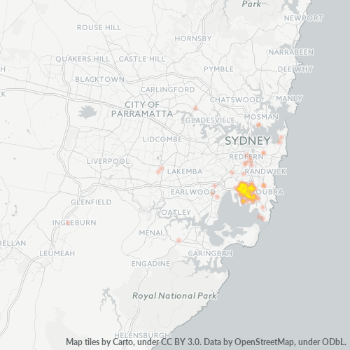 2019 Business Density Heatmap