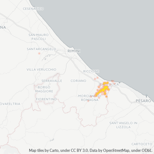 Mappa di calore per cap 47842