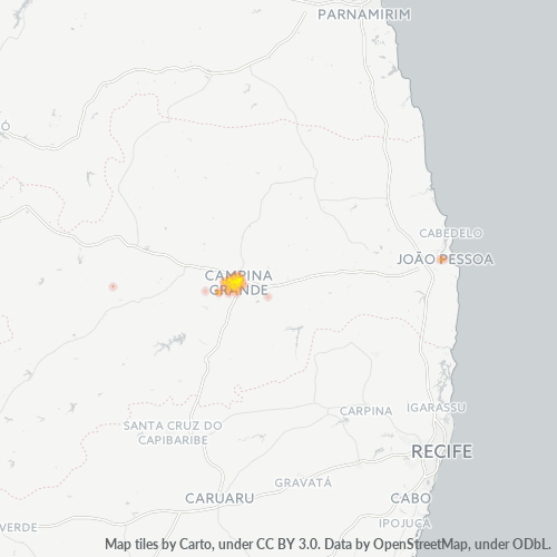 58100-000 Heatmap de Densidade da Empresa