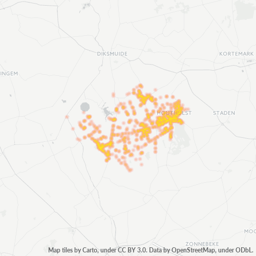 Heatmap voor postcode 8650