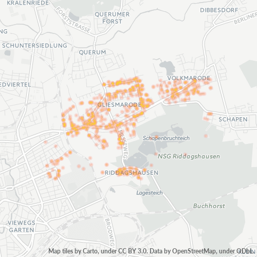 Heatmap für plz 38104