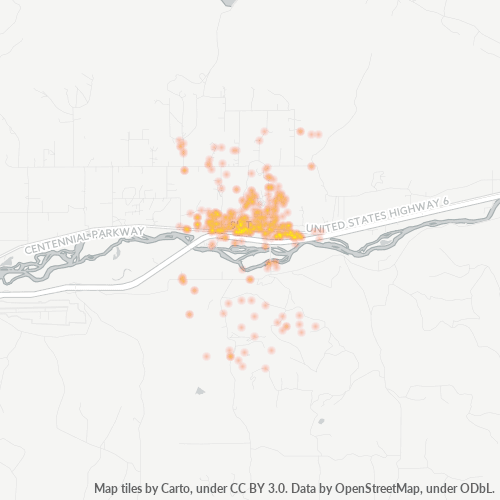 81652 Business Density Heatmap