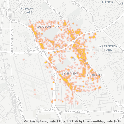 40213 Business Density Heatmap