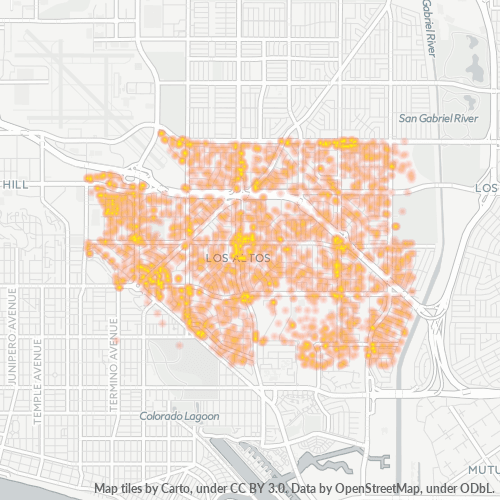 90815 Business Density Heatmap